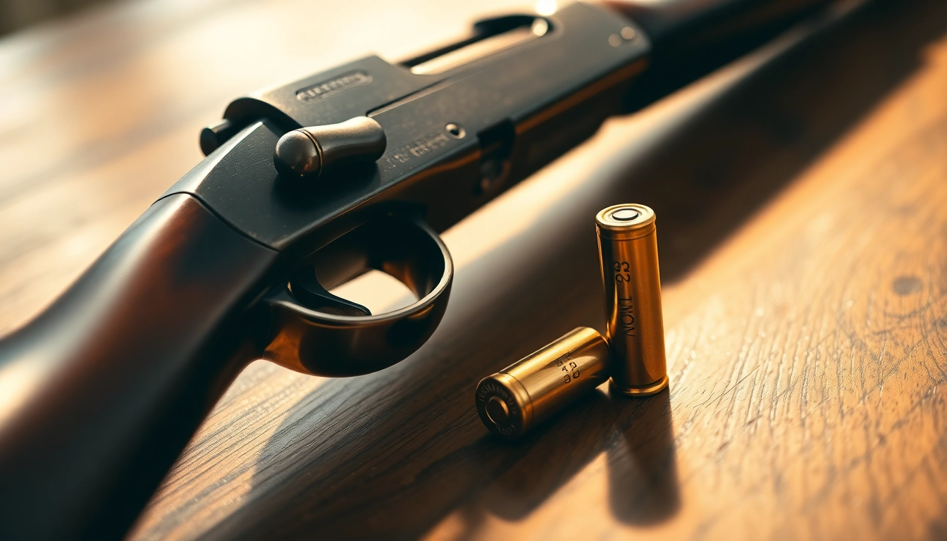 Detailed shot of a 32WIN cartridge ready for hunting or target shooting, emphasizing its design and significance in firearms history.