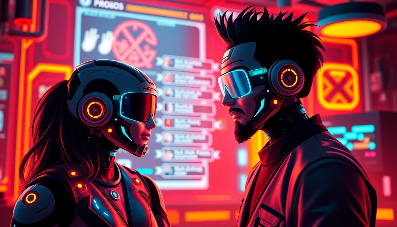 Spicy AI Chat scene showing vibrant AI characters interacting in a modern digital environment, highlighting realism and creativity for better accessibility.