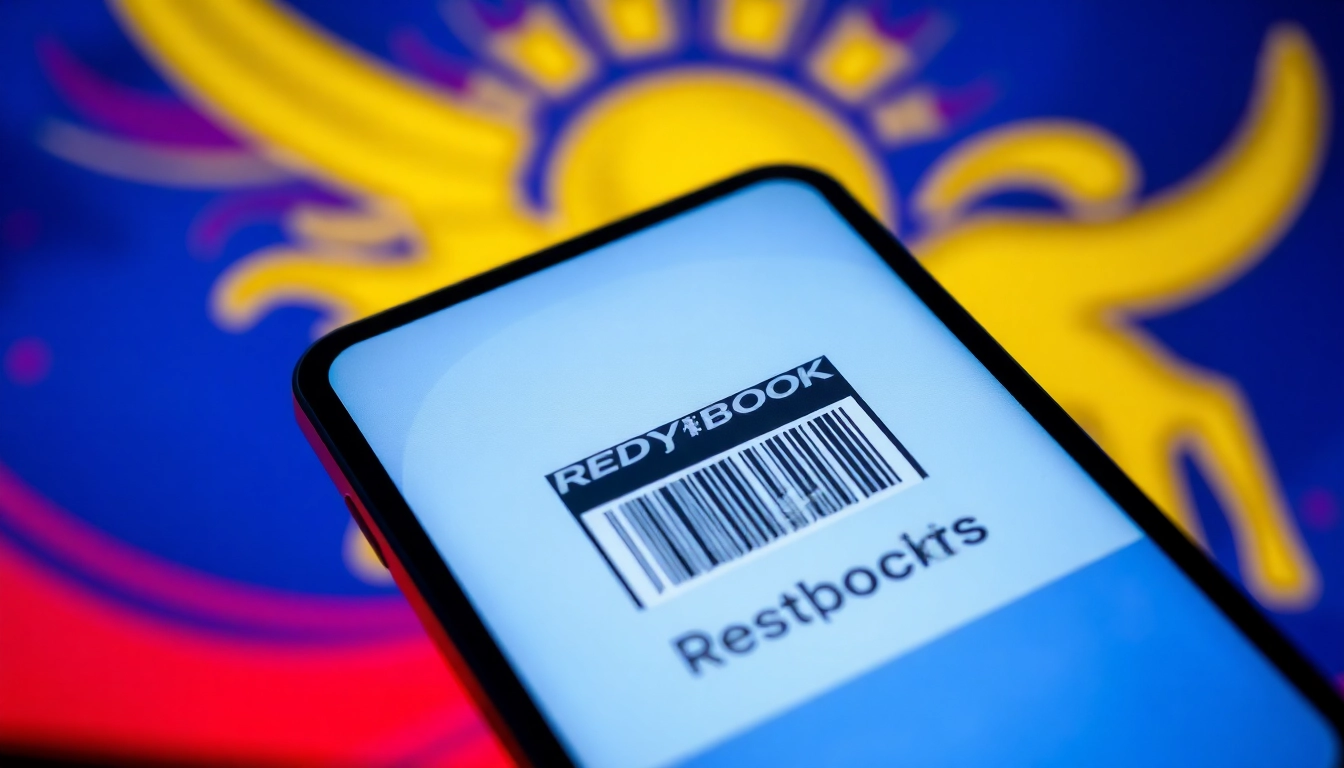 Digital depiction of a Reddybook ID on a smartphone screen, highlighting quick access to Indian cricket betting platforms.