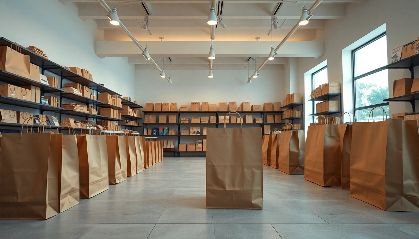 High-quality torba papierowa used for eco-friendly product packaging in a professional setting