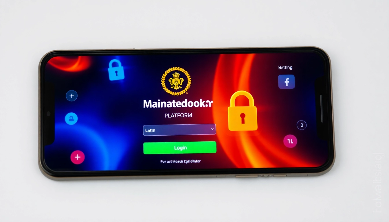 Mahadev book login process showing a user securely accessing betting platform with high-tech