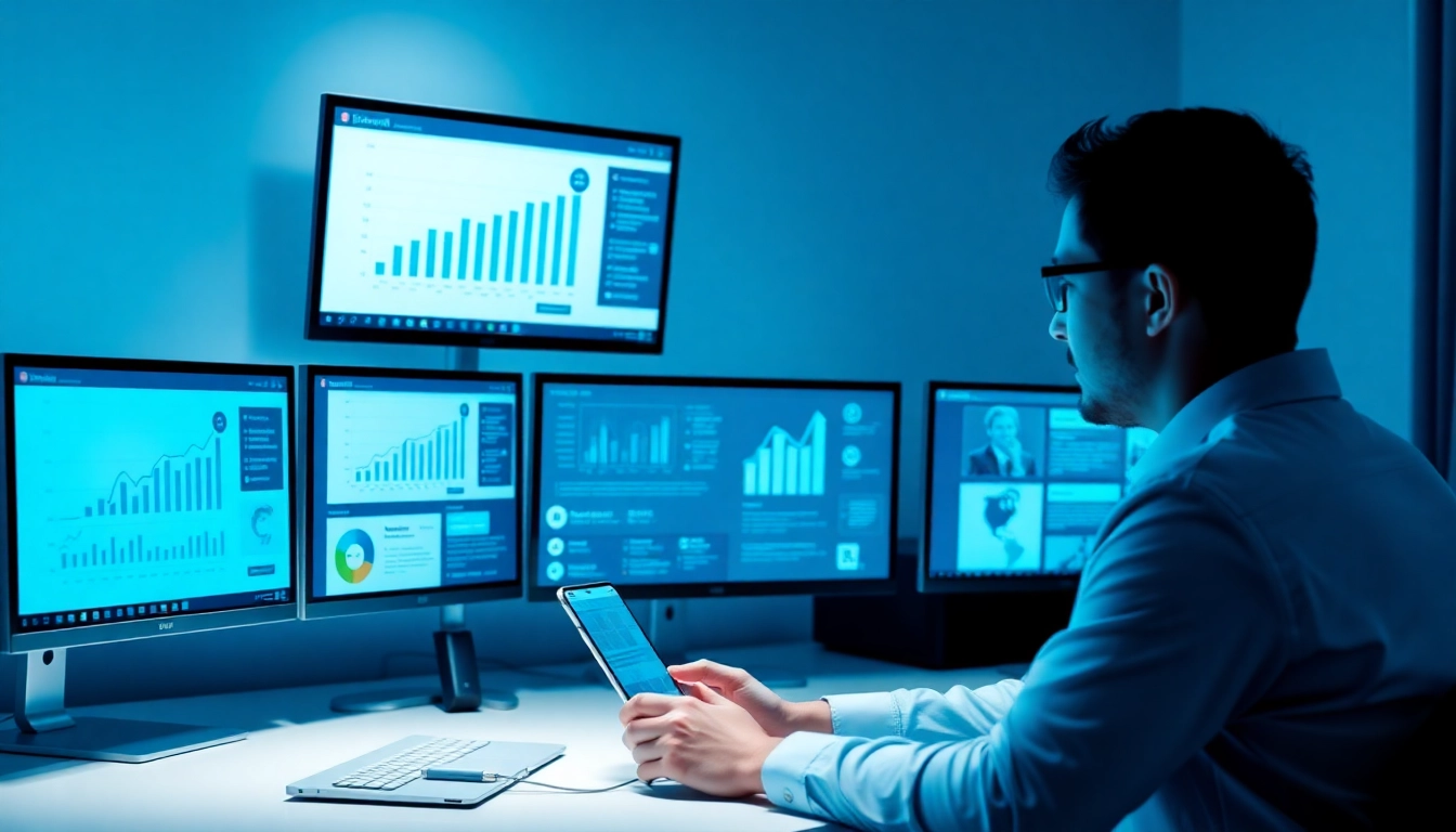 Professional team analyzing online reputation management strategies to improve brand image and