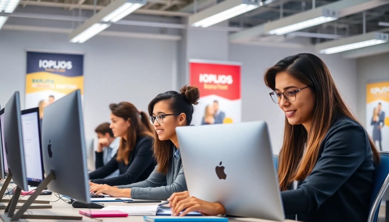 All India Govt Jobs aspirants preparing for exams with books and computers in a modern setting