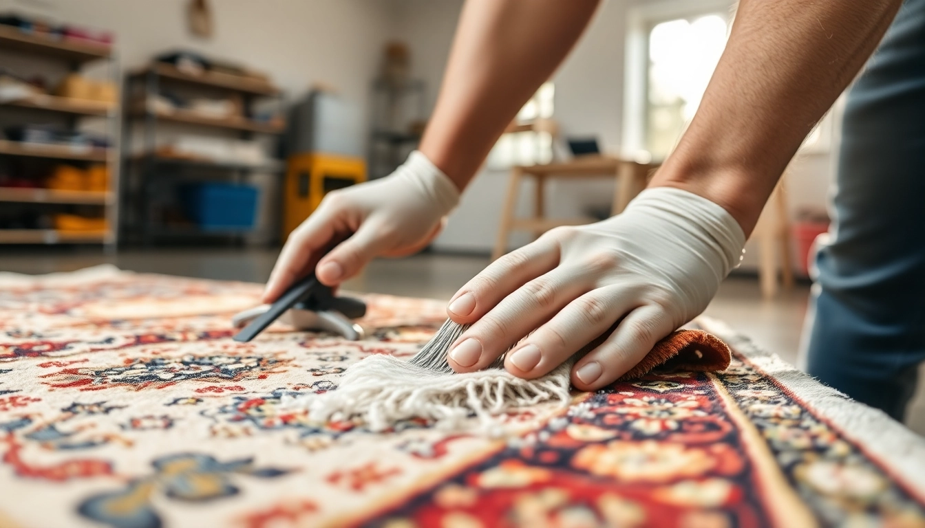 Professional lavaggio tappeto Milano with expert cleaning a delicate oriental rug in a spotless