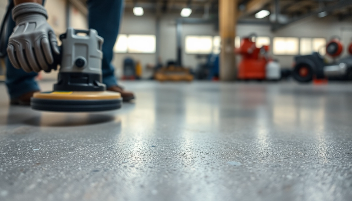 Concrete floor preparation Birmingham with professional grinding tools to ensure perfect